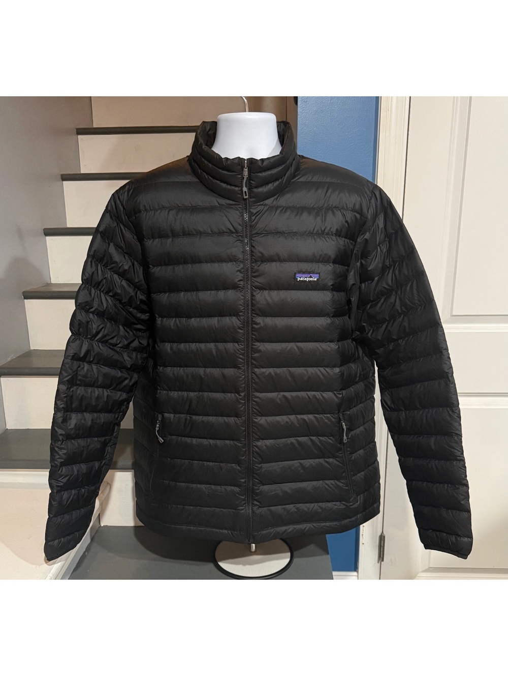 Patagonia Men’s Size XXL (2XL) Goose Down Sweater Lightweight Black Jacket!